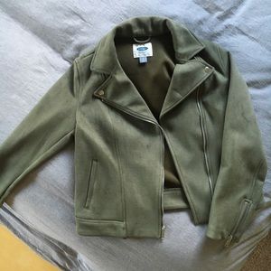Olive Green Suede Jacket